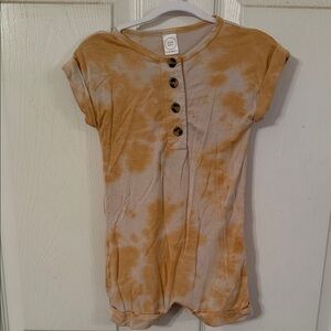 LouLou Peach Tie-Dye Romper